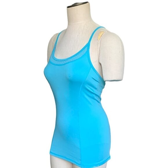 Kyodan Athletic Activewear Gym Yoga Tank Top Bra Shelf Turquoise XS Blue 60N - Picture 4 of 10